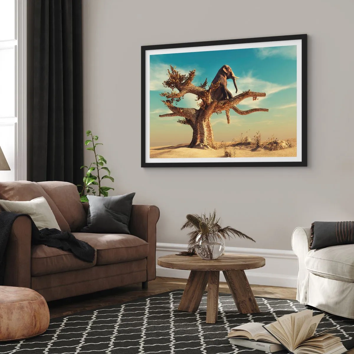 Poster in een zwarte lijst - Een nieuw gezichtspunt - 91x61 cm