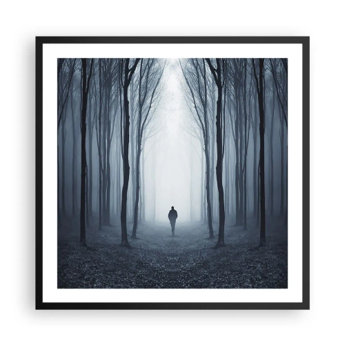 Poster in een zwarte lijst - En alles is eenvoudig en duidelijk - 60x60 cm