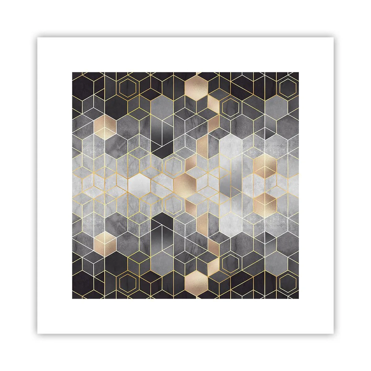 Poster - Diamant samenstelling - 30x30 cm
