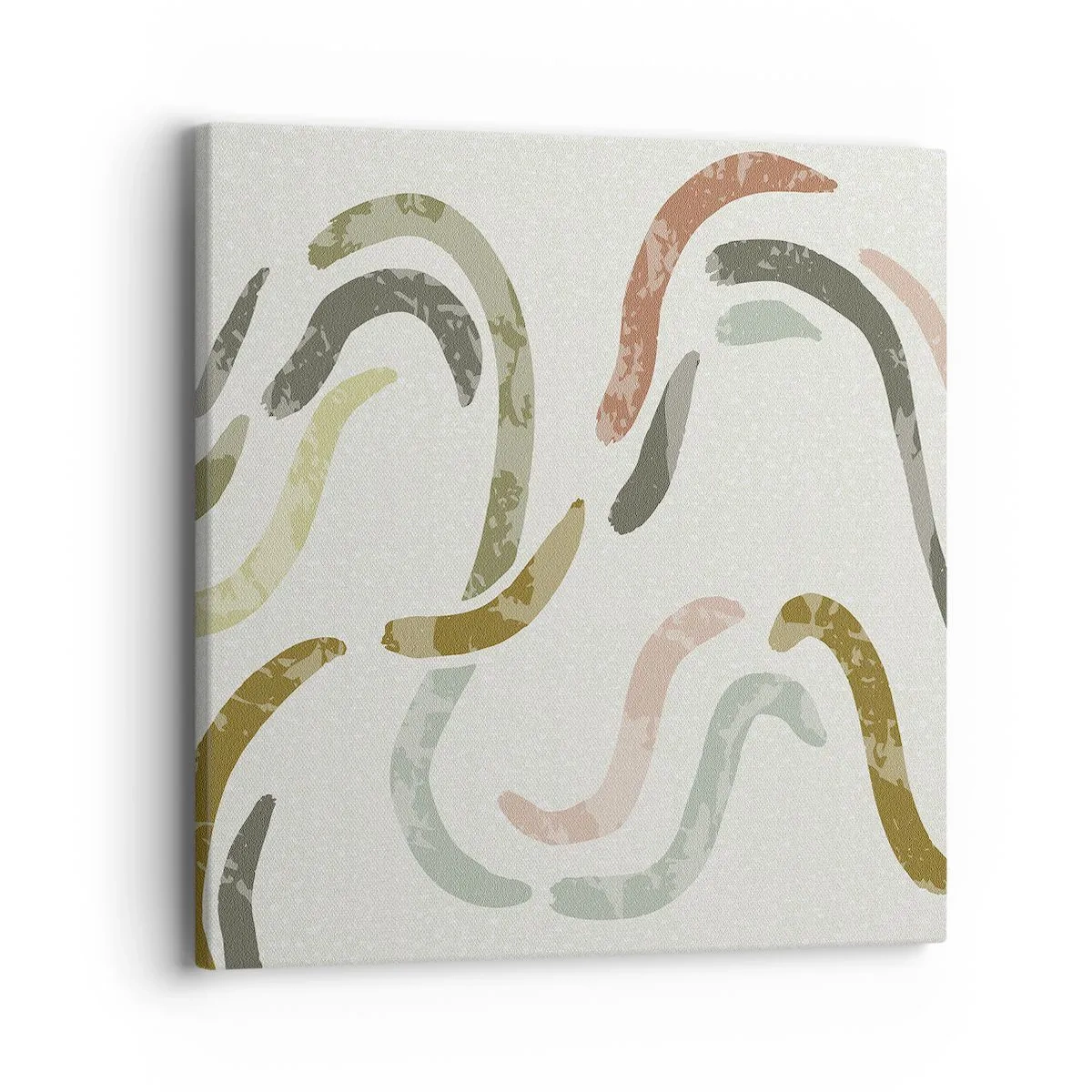 Schilderen op canvas - Een vrolijke dans van abstractie - 40x40 cm