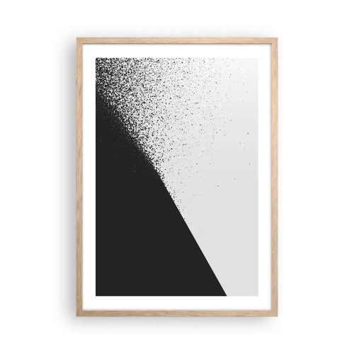 Een poster in een licht eiken lijst - Steeds sneller, meer en meer - 50x70 cm
