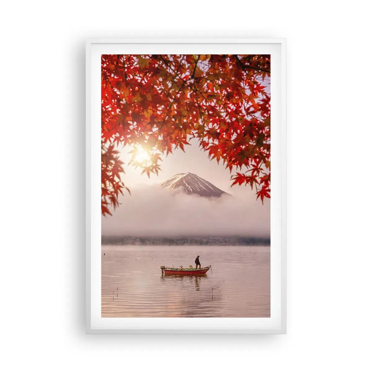 Poster in een witte lijst - In het Japanse klimaat - 61x91 cm