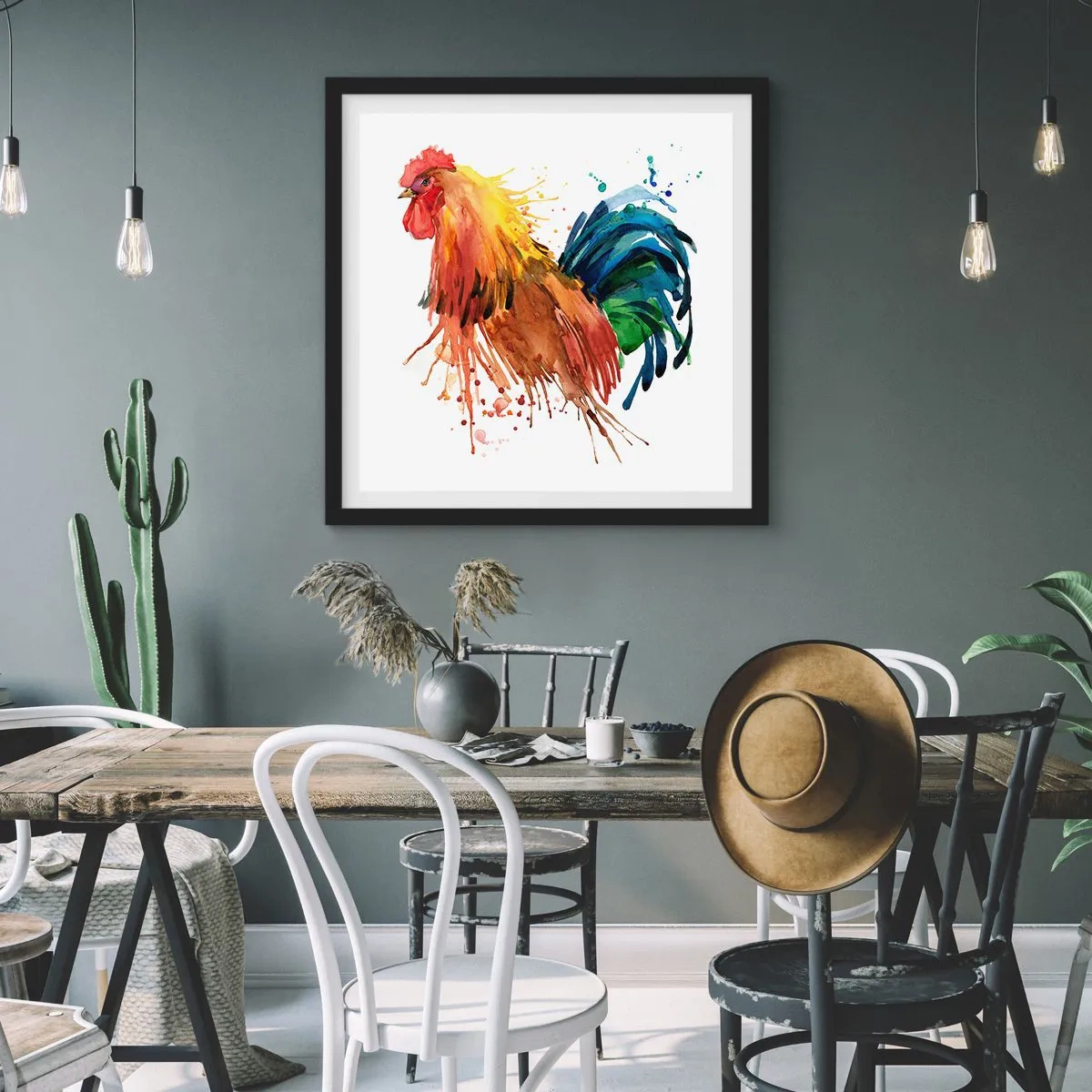 Poster in een zwarte lijst - Koninklijk gewaad, koninklijke trots - 40x40 cm