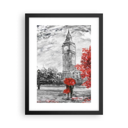 Poster in een zwarte lijst - Een spannende dag - 30x40 cm
