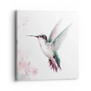 Schilderen op canvas - Vastgehouden tijdens fladderen - 30x30 cm