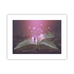 Poster - Uitnodiging voor een andere wereld - lees! - 40x30 cm