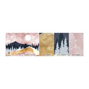 Fotobehang Monster Premium Canvas - Nachtwacht - Grafisch, Landschap, Bergen - 100x30 cm