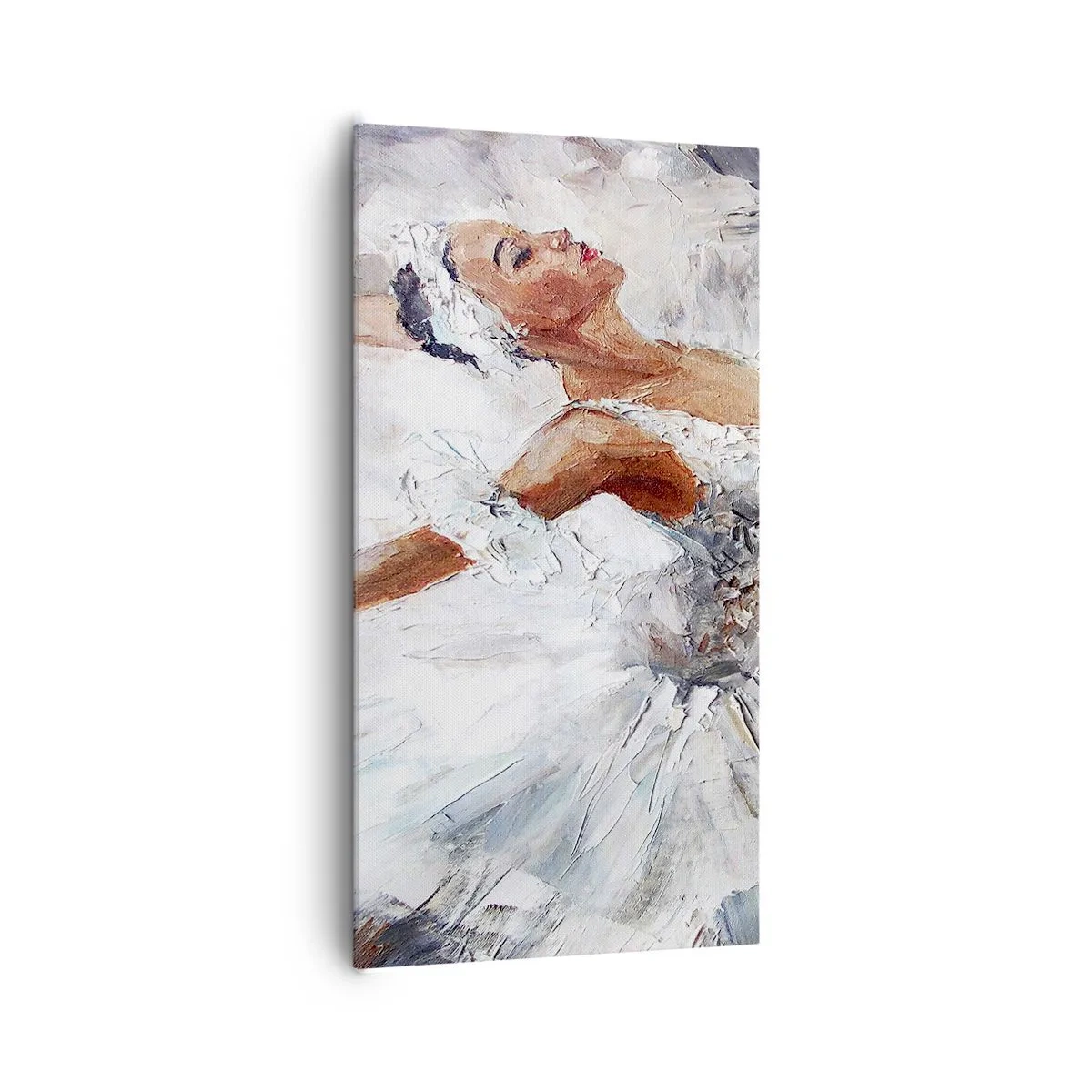Schilderen op canvas - Delicaat en licht als tule - 65x120 cm