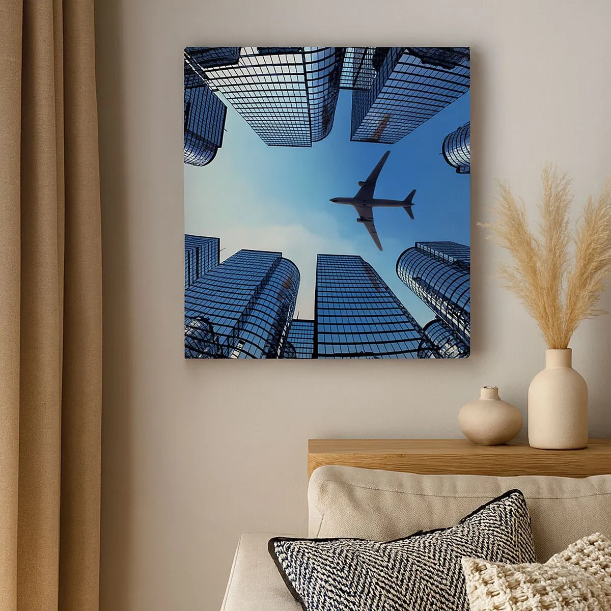 Schilderen op canvas - Het uitzicht vanuit het glazen ravijn - 30x30 cm