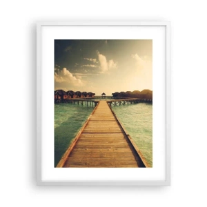 Poster in een witte lijst - Een warme uitnodiging - 40x50 cm