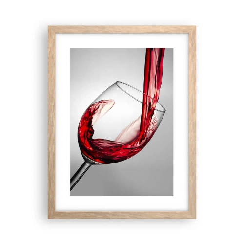 Een poster in een licht eiken lijst - Kleur - beweging - geluid - 30x40 cm