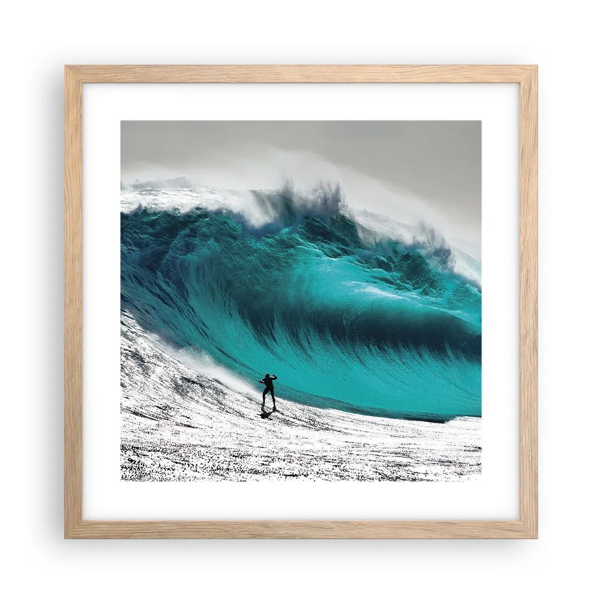 Een poster in een licht eiken lijst - Uitdaging aanvaard - 40x40 cm