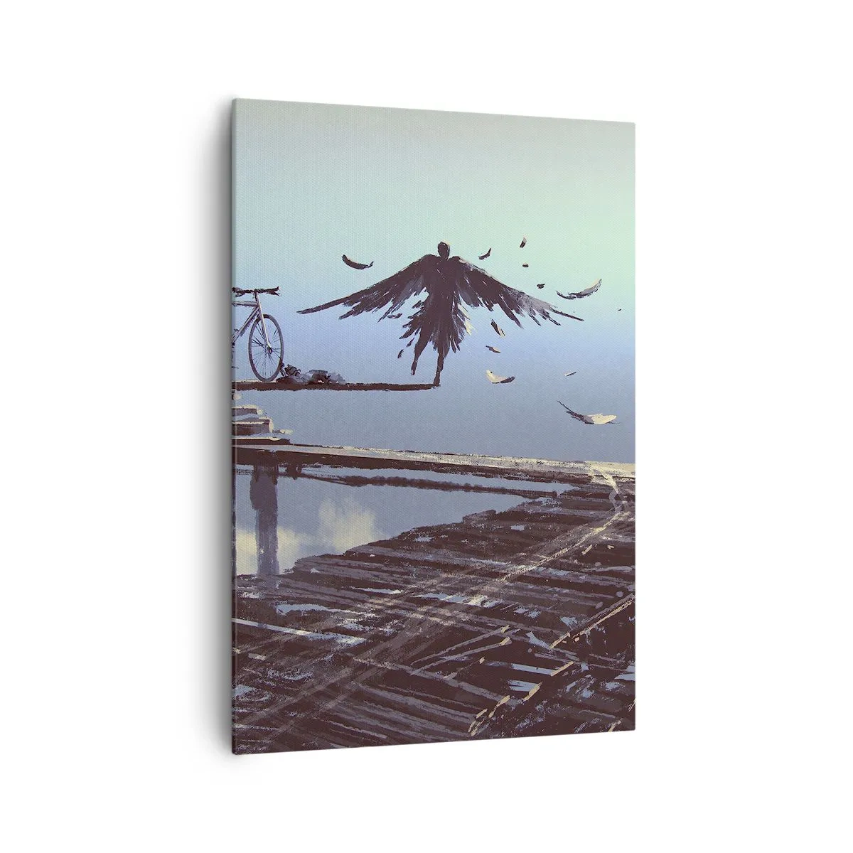 Schilderen op canvas - Icarus leeft voor altijd - 70x100 cm