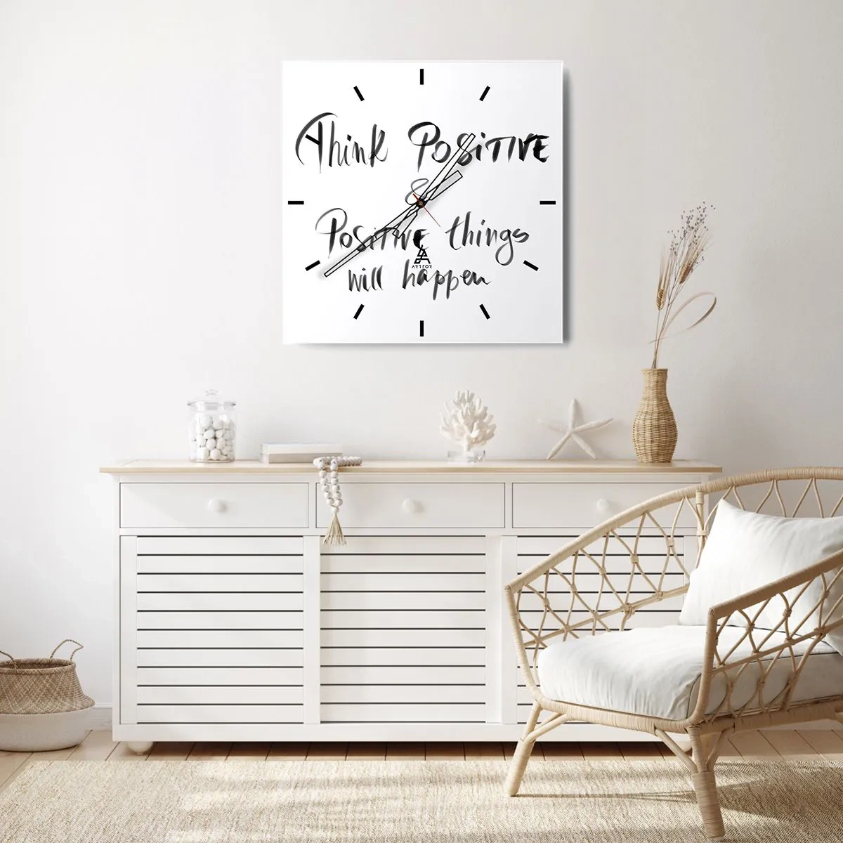 Wandklok - Klok - Hoe leef je het leven? - 40x40 cm