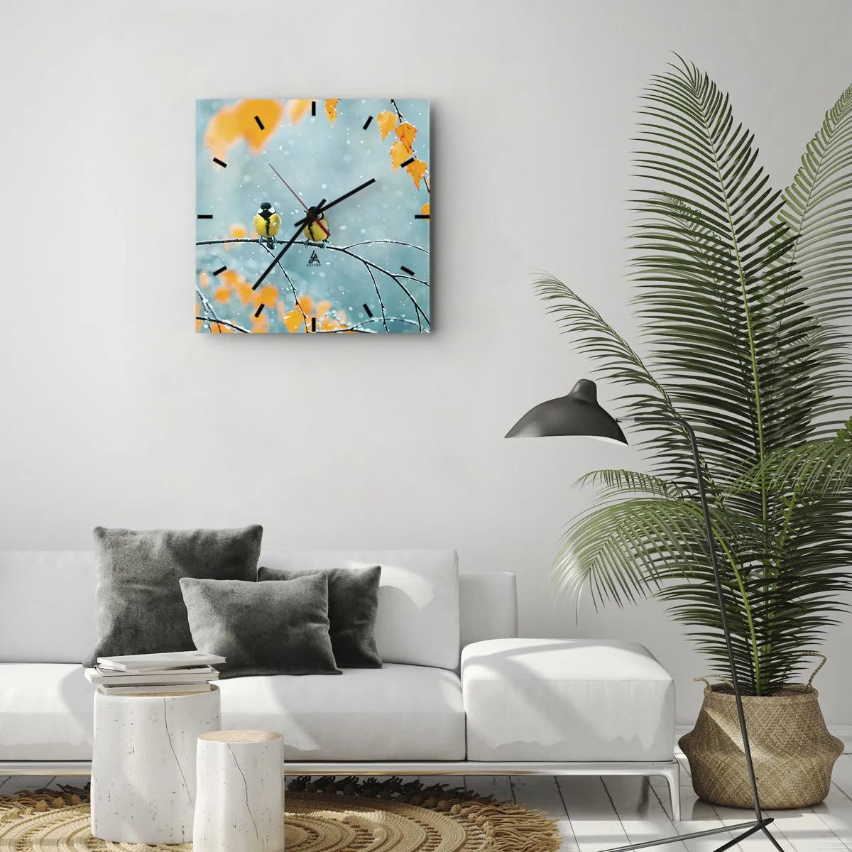 Wandklok - Klok - Vogelroddel - 30x30 cm