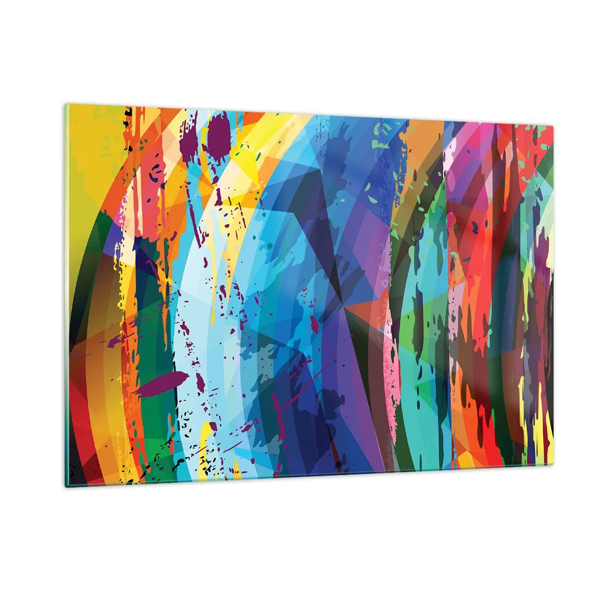 Schilderen op glas - Kleurrijke duizeligheid - 120x80 cm
