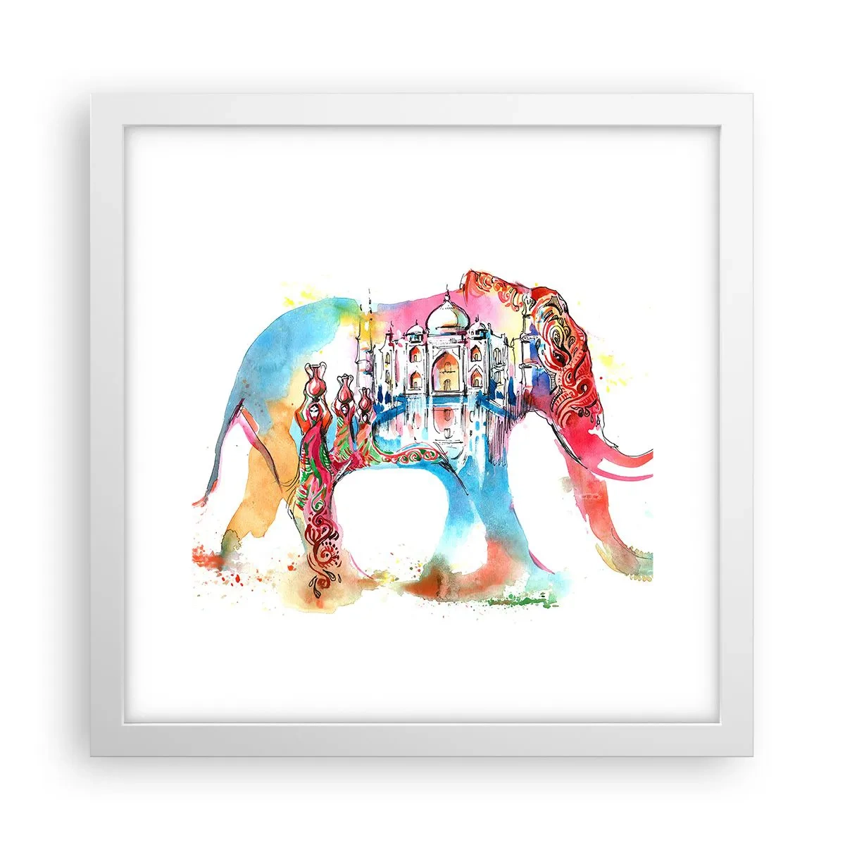 Poster in een witte lijst - India - de uitstraling van liefde - 30x30 cm