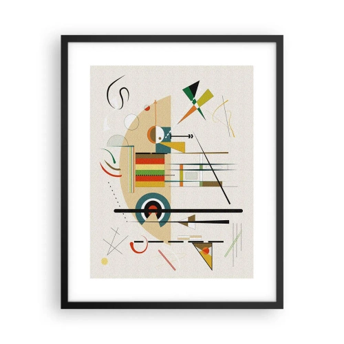 Poster in een zwarte lijst - En de wereld lacht - 40x50 cm