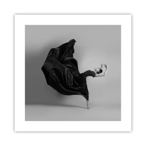 Poster - Gevleugeld door muziek - 40x40 cm