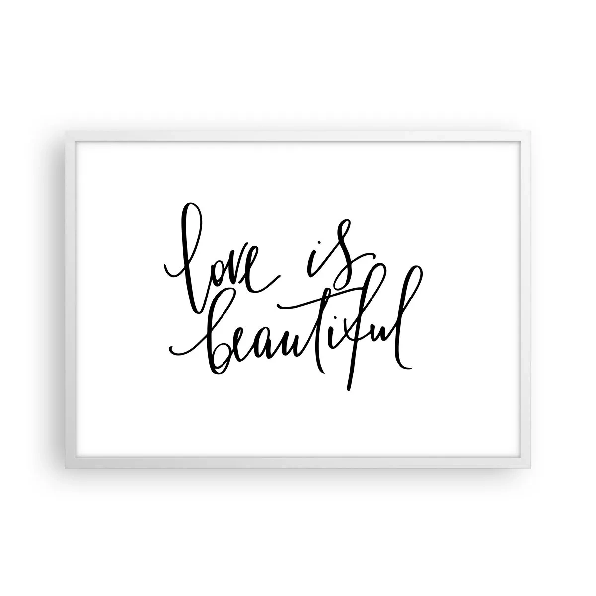 Poster in een witte lijst - Lees en herhaal - 70x50 cm