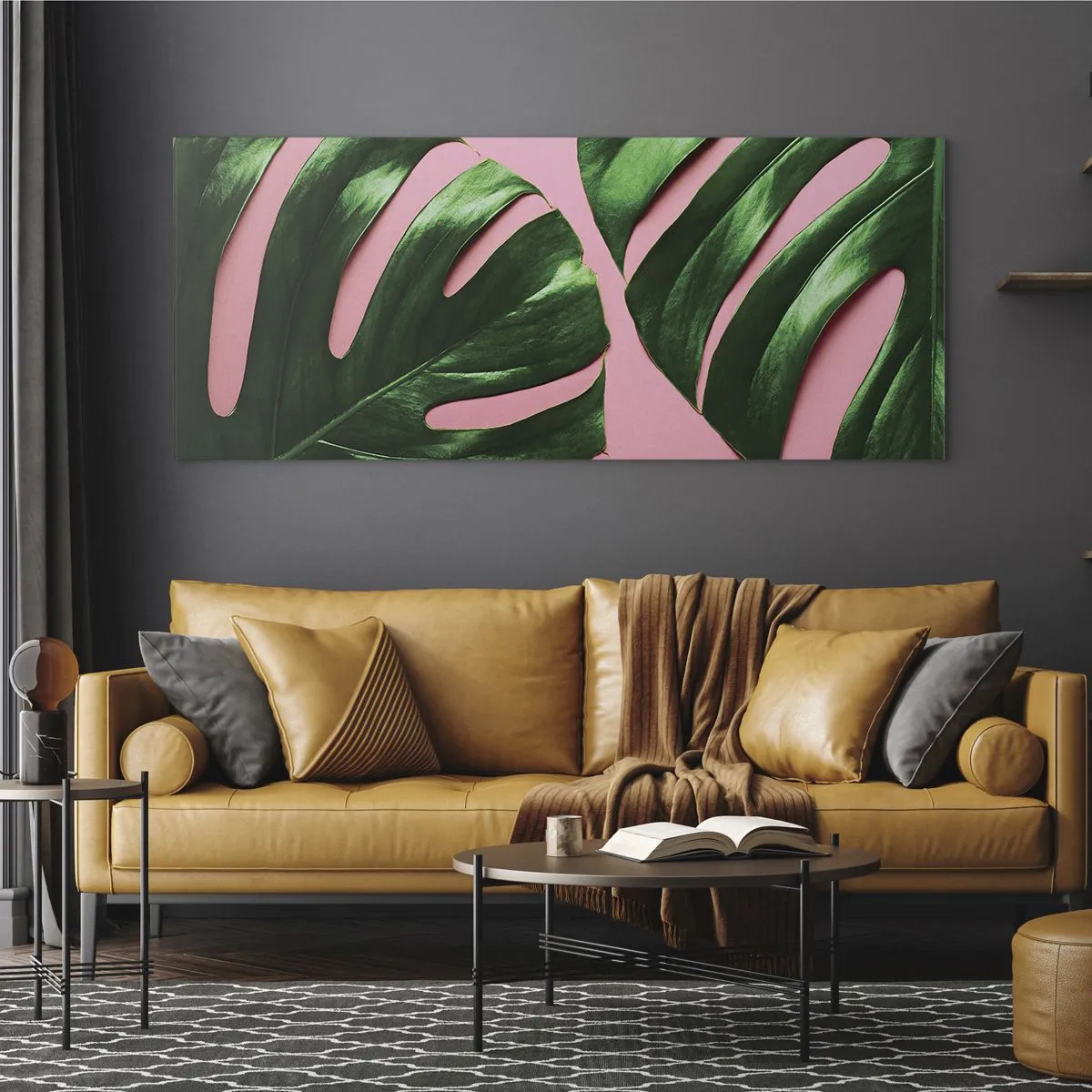Schilderen op glas - Groene rendez-vous - 100x40 cm