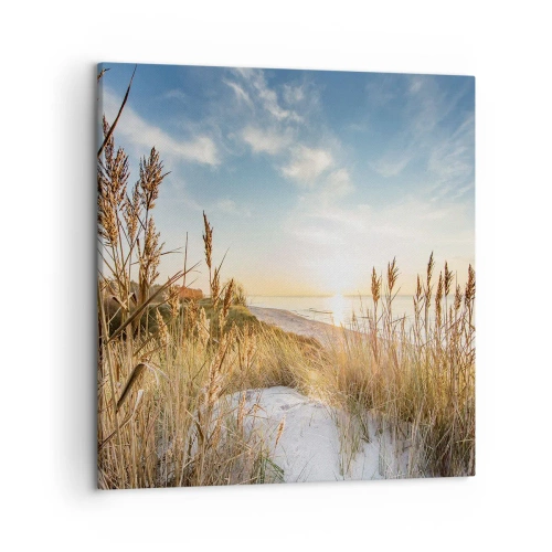 Schilderen op canvas - Noord strand - 50x50 cm