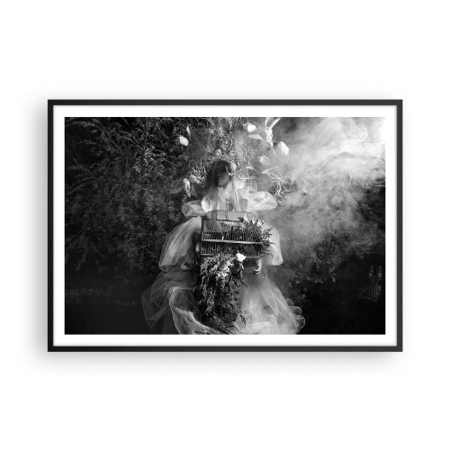 Poster in een zwarte lijst - Moeder zelf - Natuur - 100x70 cm