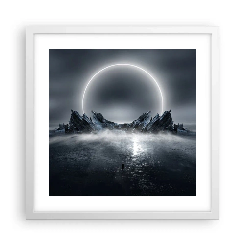Poster in een witte lijst - Einde van het verhaal - 40x40 cm