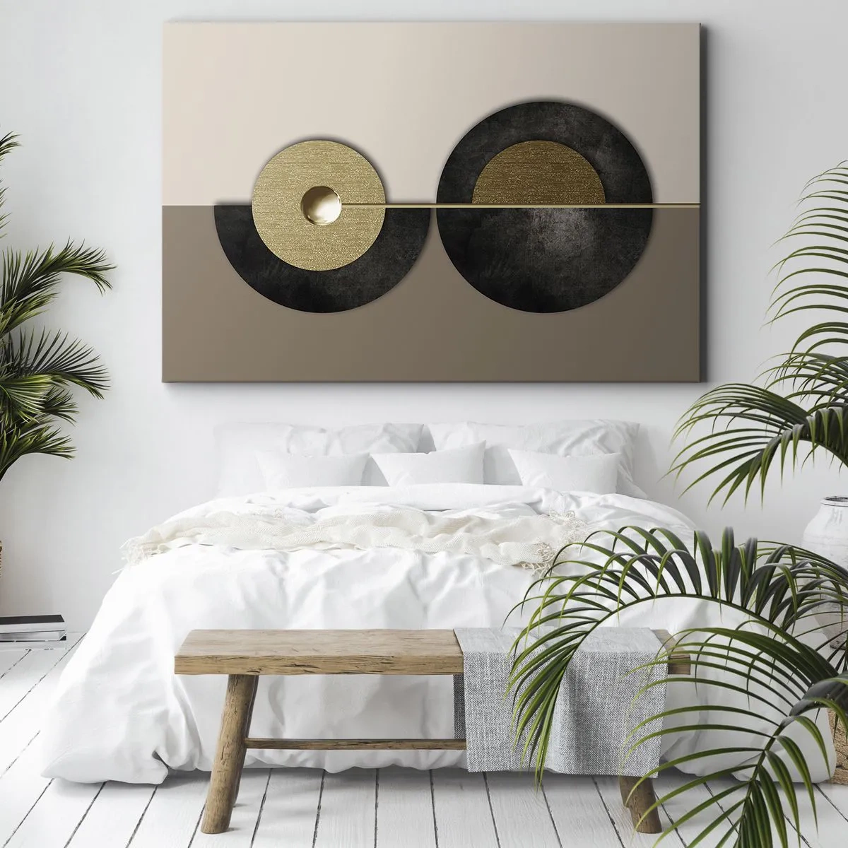 Schilderen op canvas - Variaties rond de cirkel - 100x70 cm
