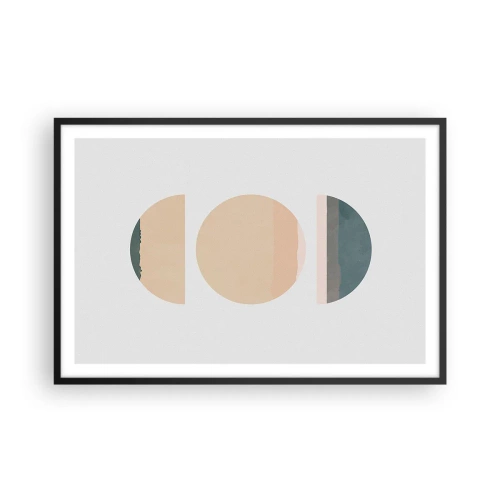 Poster in een zwarte lijst - Een Wiel achter een andere - 91x61 cm