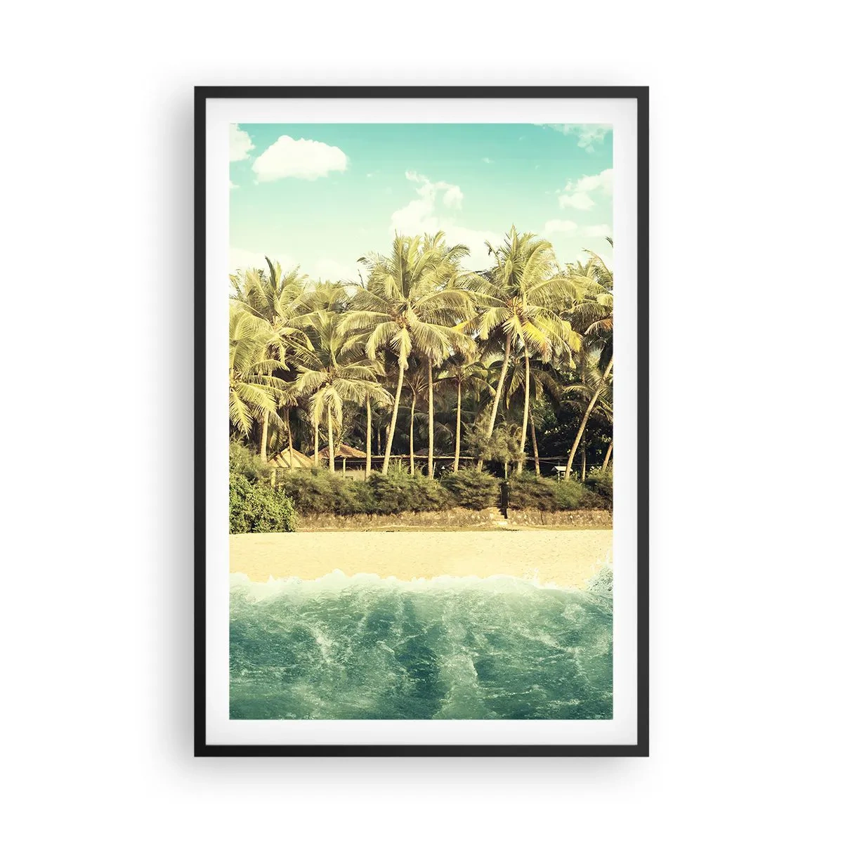 Poster in een zwarte lijst - Hoe zit het hier? - 61x91 cm