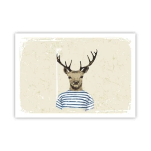 Poster - Omdat ik van gestreepte t-shirts hou! - 100x70 cm