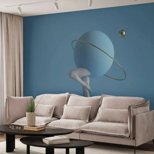 Fotobehang Premium Canvas - En de planeten zijn gek geworden - Abstractie, Benen, Driedimensionaal - 350x256 cm