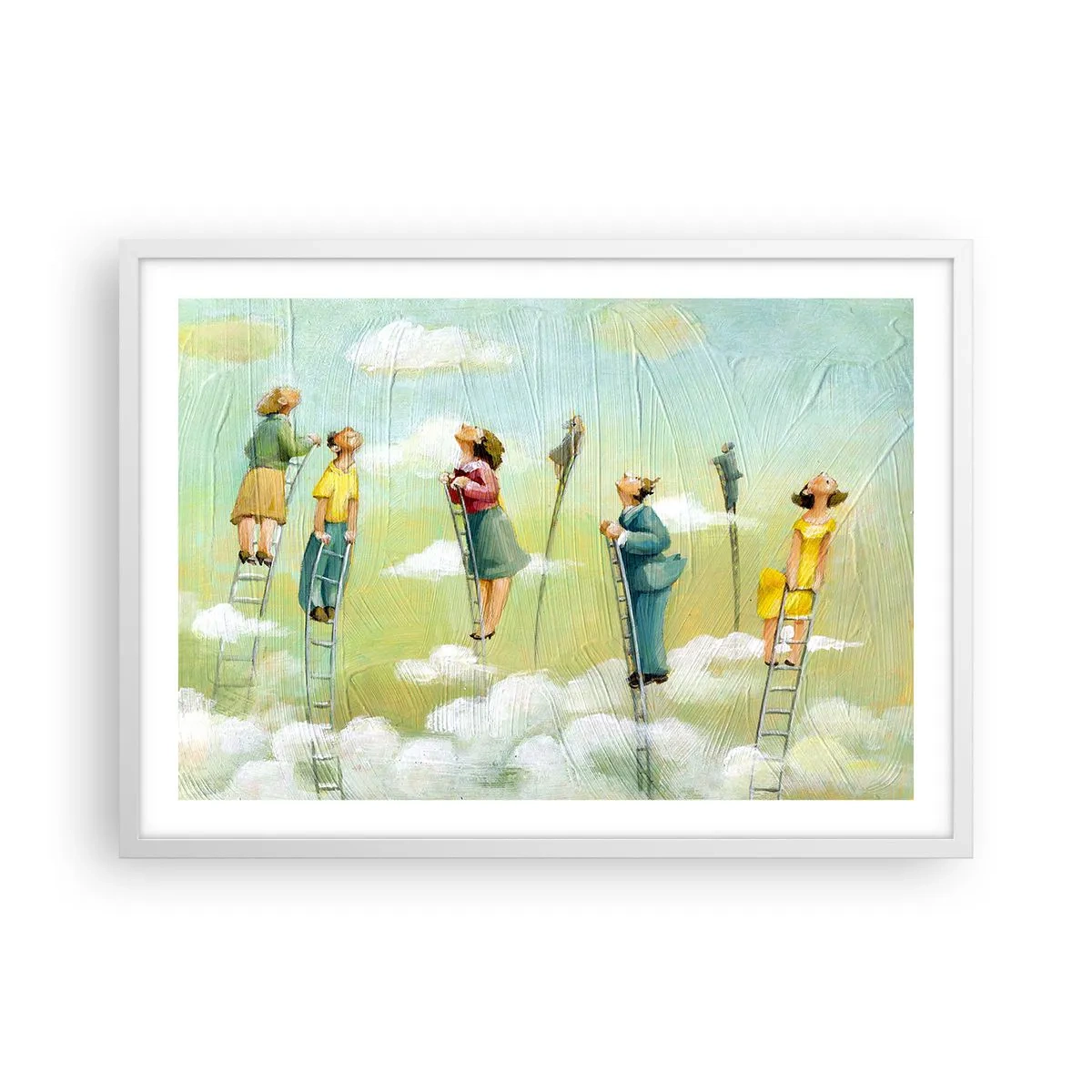 Poster in een witte lijst - Achter je droom - 70x50 cm