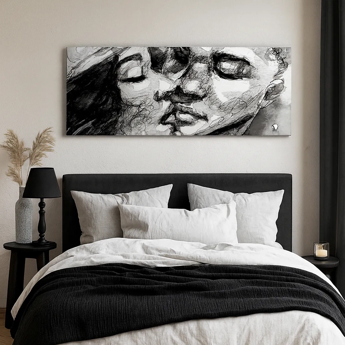 Schilderen op canvas - Een teder moment - 30x30 cm