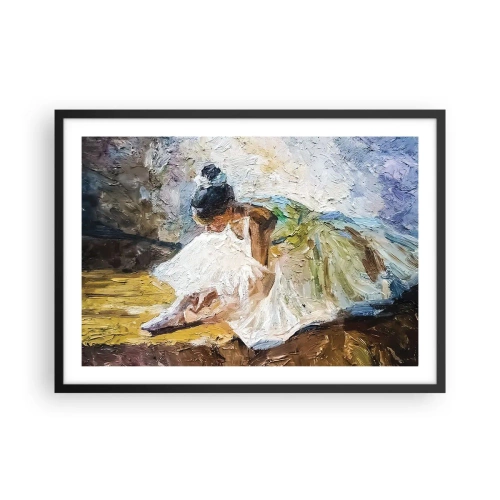 Poster in een zwarte lijst - Naar een schilderij van Degas - 70x50 cm