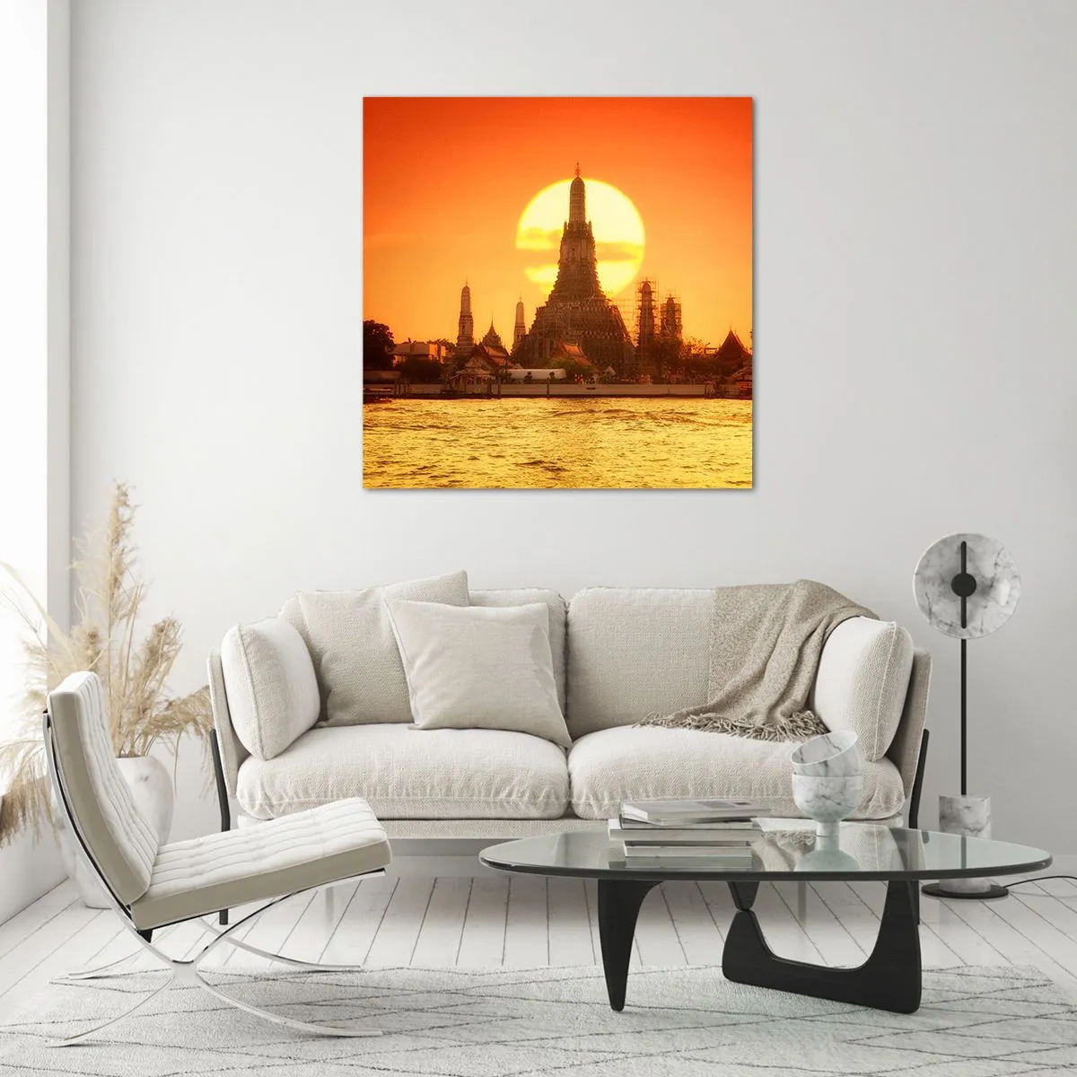 Schilderen op glas - Naar de zon, altijd naar de zon toe - 40x40 cm