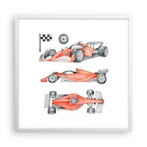 Poster in een witte lijst - Jaag je droom na - 60x60 cm