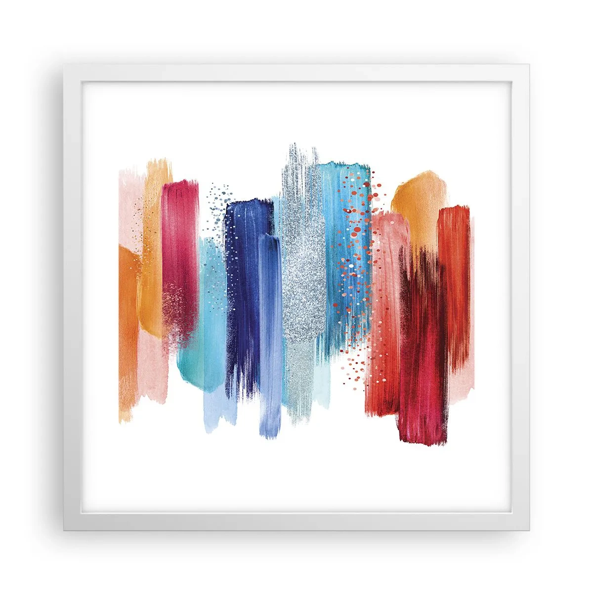 Poster in een witte lijst - Omhoog en omlaag - 40x40 cm