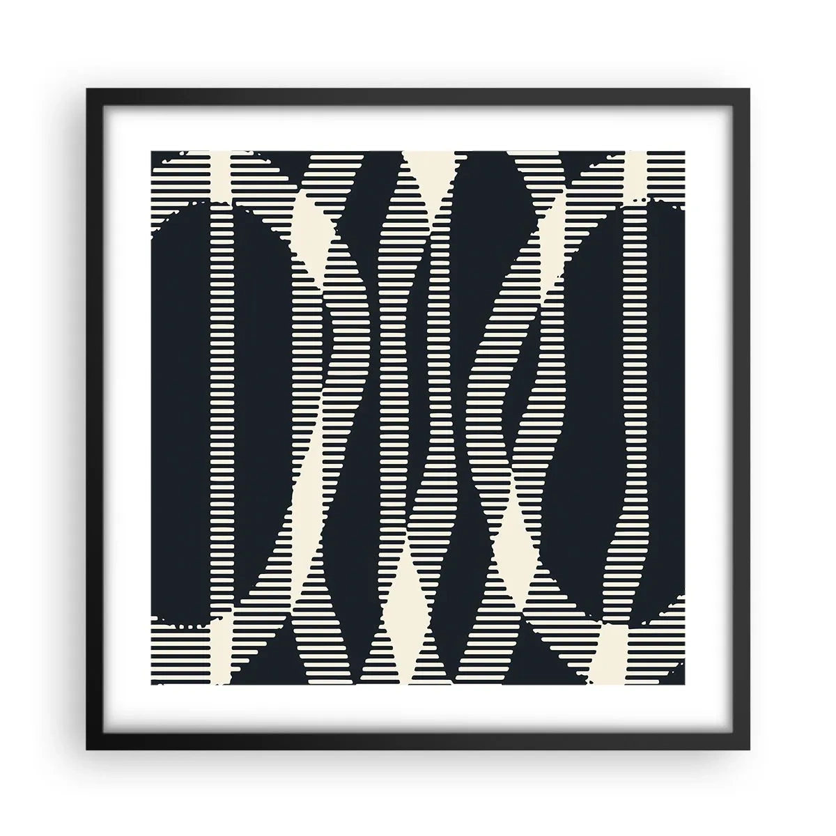 Poster in een zwarte lijst - Een poging om de duisternis te doorbreken - 50x50 cm