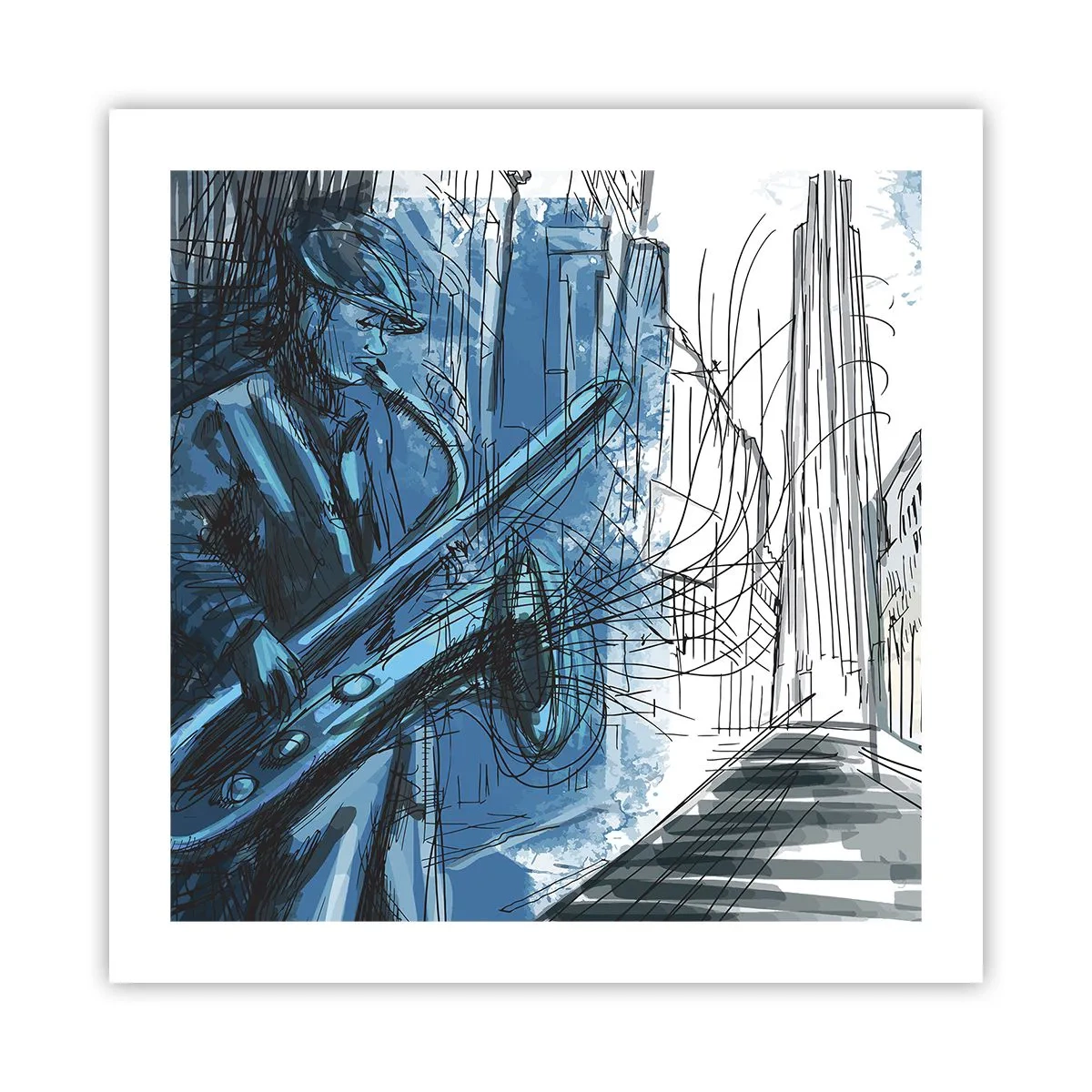 Poster - Stedelijke Rapsodie - 50x50 cm