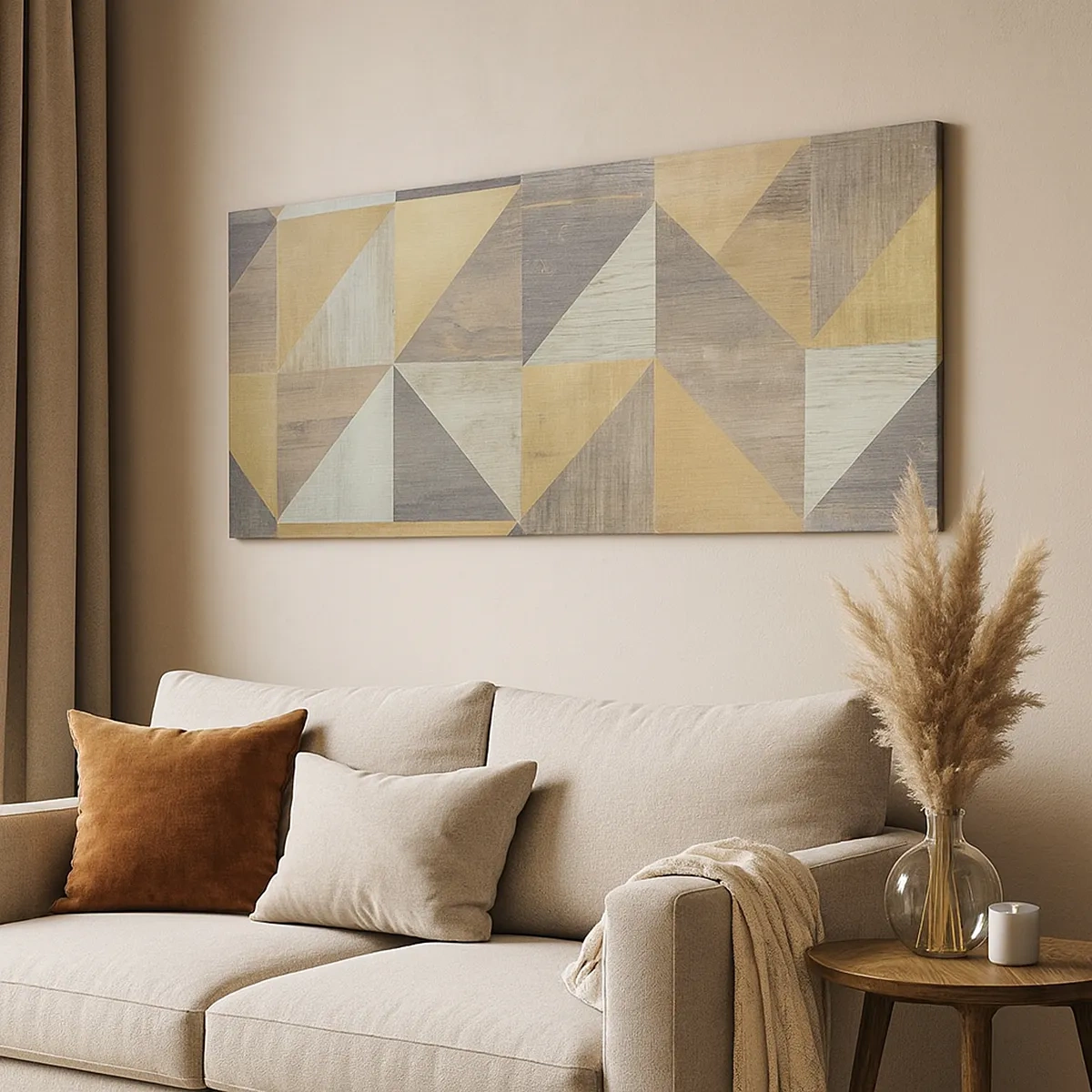 Schilderen op canvas - Op de hoek van de driehoek - 30x30 cm