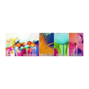 Fotobehang Monster Premium Sand - De regenboog is tot bloei gekomen - Abstractie, Bloemen, Deel - 100x30 cm