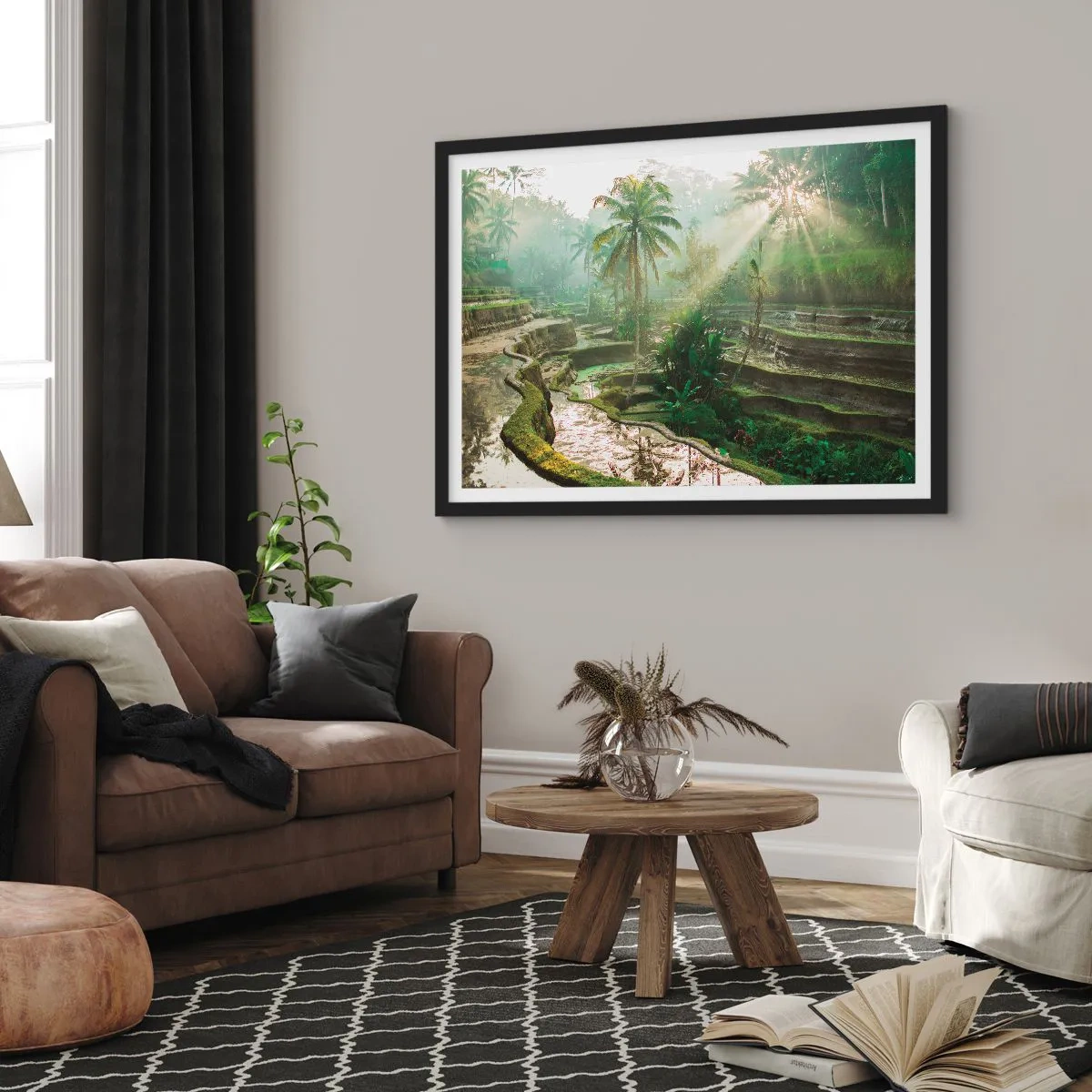 Poster in een zwarte lijst - Opgroeien in de zon - 40x30 cm