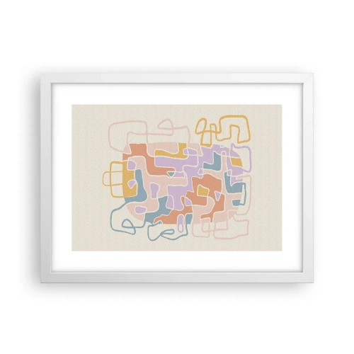 Poster in een witte lijst - Labyrint – een vreugdevol avontuur - 40x30 cm