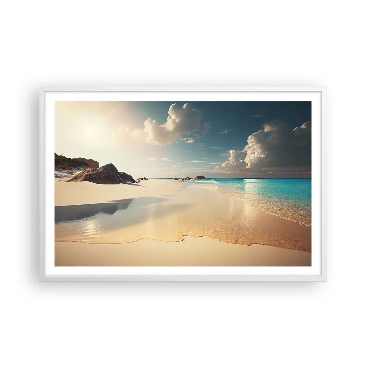 Poster in een witte lijst - Een droomdag - 91x61 cm