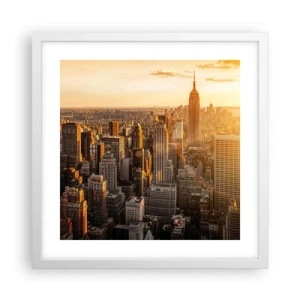 Poster in een witte lijst - Groeien in de zon - 40x40 cm