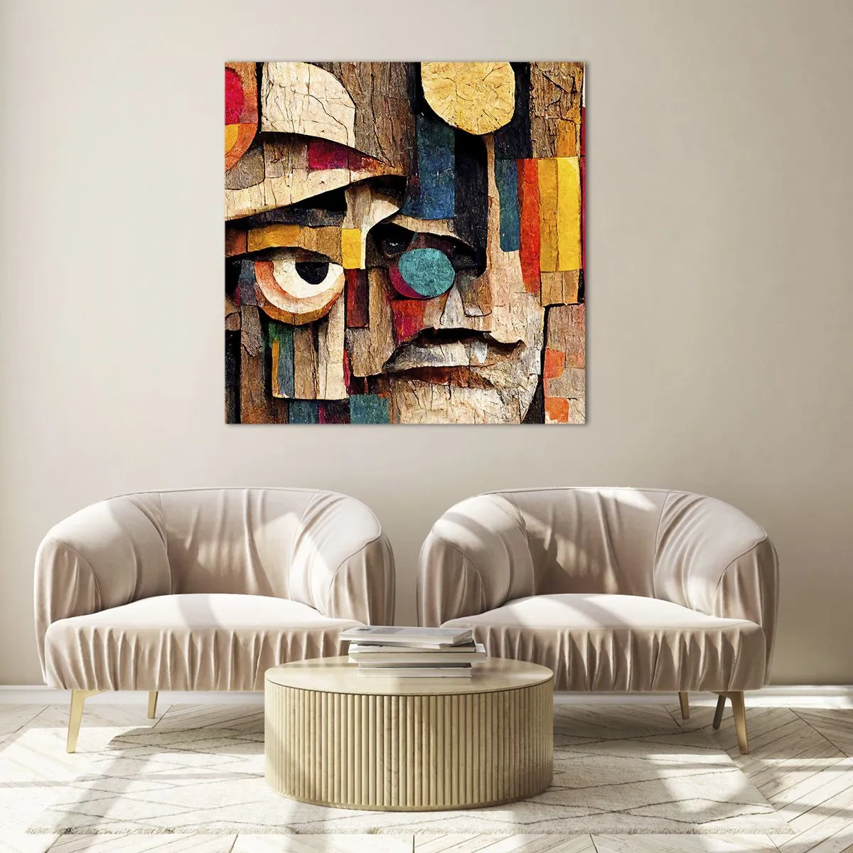 Schilderen op glas - Ik zie je… - 40x40 cm