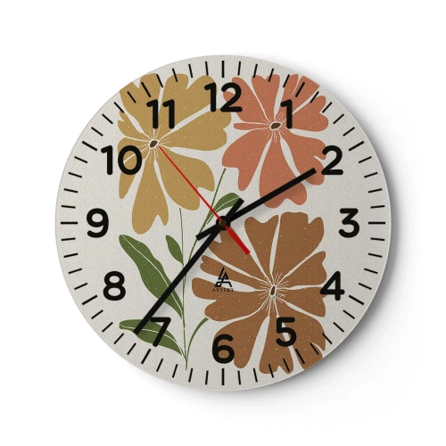 Wandklok - Klok - Natuur en geometrie - 30x30 cm