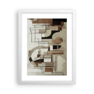 Poster in een witte lijst - Stadslandschap 2.0 - 30x40 cm